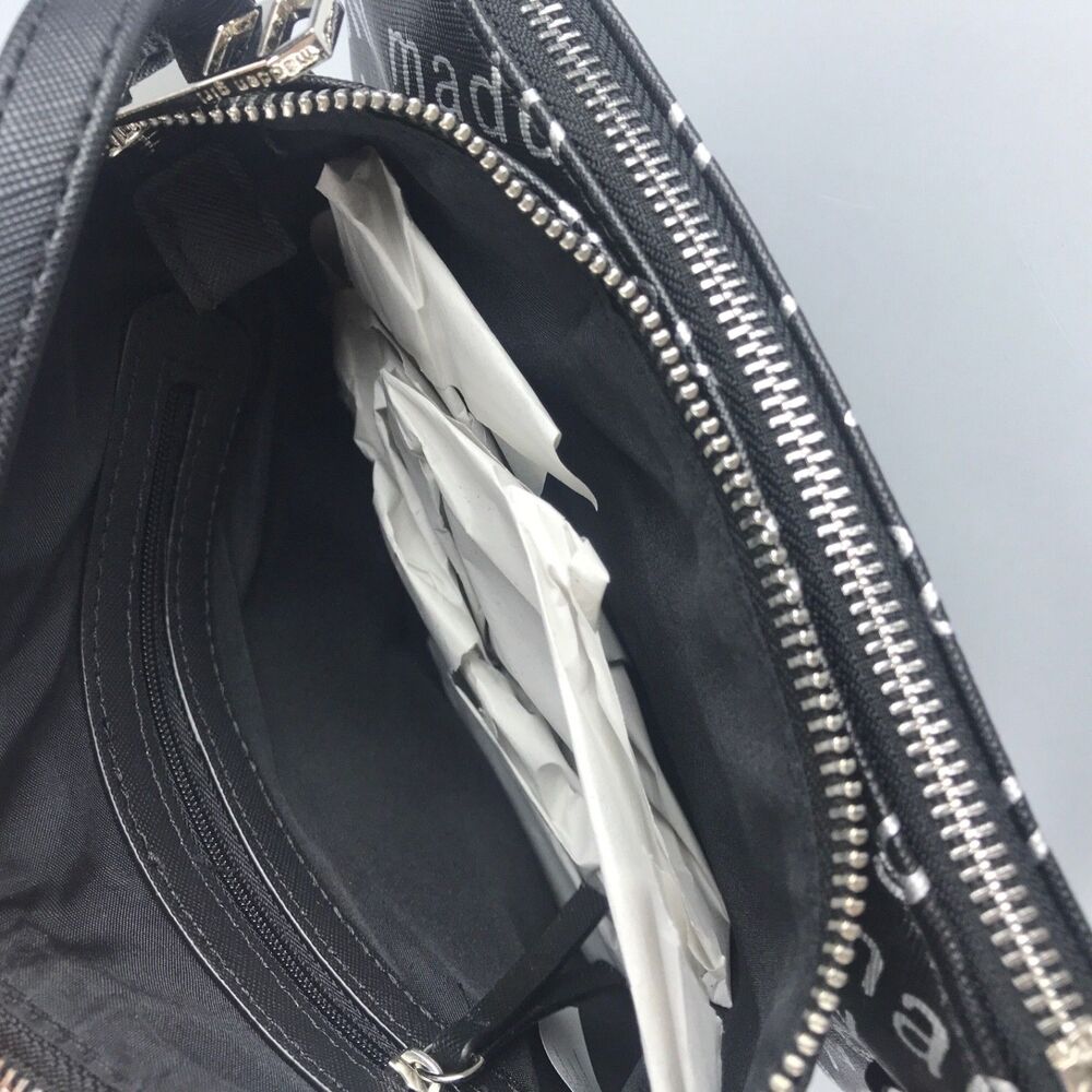 Steve Madden Girl Black Silver Logo Letters Cross body Shoulder Bag Purse NWT - Picture 9 of 12